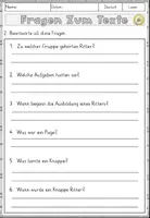 Vorschau - Arbeitsblätter - Leseverständnis Leben eines Ritters im Mittelalter für Klasse 4-6 - Seite 3