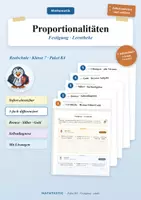 Vorschau - Arbeitsblätter - Proportionalität & Dreisatz - Klasse 7 - Lerntheke - Deckblatt