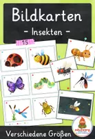 Vorschau - Spiele - Insekten – Bildkarten | 15 Karten mit Artikelpunkten in zwei Größen | Kita Grundschule - Deckblatt