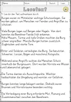 Vorschau - Arbeitsblätter - Mittelalter Verteidigung Burg, Lesen und Verstehen Arbeitsblätter mit Lesetext, Fragen - Seite 2