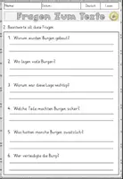 Vorschau - Arbeitsblätter - Mittelalter Verteidigung Burg, Lesen und Verstehen Arbeitsblätter mit Lesetext, Fragen - Seite 3
