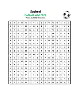 Vorschau - Arbeitsblätter - Fußball-WM 2026 (Suchsel) - Deckblatt