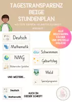 Vorschau - Präsentationen/Tafelbilder - Tagestransparenz für Schweizer Schulfächer, Morgenkreis, Tagesablauf - Deckblatt