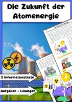 Vorschau - Arbeitsblätter - Zukunft der Atomenergie: Kernkraft, Energiewende & Klimaschutz - Deckblatt