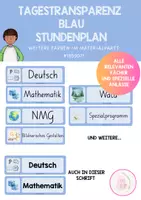 Vorschau - Präsentationen/Tafelbilder - Tagestransparenz für Schweizer Schulfächer, Morgenkreis, Tagesablauf - Deckblatt