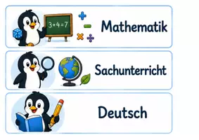 Vorschau - Präsentationen/Tafelbilder - Tagestransparenz Pinguin - Pinguinklasse - Seite 1