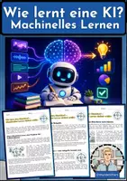 Vorschau - Arbeitsblätter - Wie lernt eine KI? - Maschinelles Lernen einfach erklärt - Deckblatt