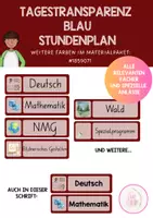 Vorschau - Präsentationen/Tafelbilder - Tagestransparenz für Schweizer Schulfächer, Morgenkreis, Tagesablauf - Deckblatt