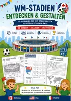 Vorschau - Stationenlernen - Fußball WM 2026 · Stadien entdecken & gestalten – 16 Ausmalbilder mit Steckbriefen, Flaggen & Stadion-Pass - Deckblatt