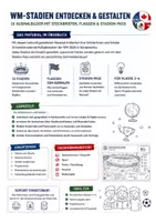 Vorschau - Stationenlernen - Fußball WM 2026 · Stadien entdecken & gestalten – 16 Ausmalbilder mit Steckbriefen, Flaggen & Stadion-Pass - Seite 1
