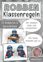 Vorschau - Anderer Materialtyp - Klassenregeln Robbenklasse Klassentier Robbe - Deckblatt