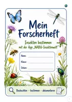Vorschau - Arbeitsblätter - Forscherheft: Insekten bestimmen mithilfe einer App - Deckblatt