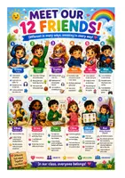 Προεπισκόπηση - Φύλλα εργασίας - Meet our 12 Friends! 12 Engaging stories - Εξώφυλλο