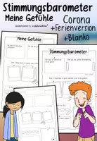 Vorschau - Arbeitsblätter - Stimmungsbarometer / Gefühle in Sketchnotes - Corona + Ferien - Deckblatt