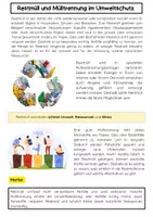 Vorschau - Arbeitsblätter - Restmüll Unterrichtsmaterial Mülltrennung Recycling - Seite 1