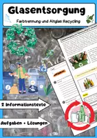 Vorschau - Arbeitsblätter - Glasentsorgung Unterrichtsmaterial: Glasrecycling & Mülltrennung - Deckblatt