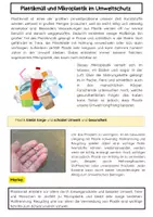 Vorschau - Arbeitsblätter - Der Plastikmüll: Umweltverschmutzung, Mikroplastik & Recycling - Seite 1