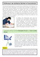 Vorschau - Arbeitsblätter - Technisches Zeichnen Grundlagen Kunstunterricht - Seite 1