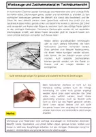 Vorschau - Arbeitsblätter - Werkzeuge und Materialien im technischen Zeichnen - Seite 1