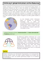 Vorschau - Arbeitsblätter - Globale Institutionen und ihre Aufgaben - Seite 1