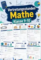 Vorschau - Unterrichtsreihen - Vertretungsstunden Mathe Klasse 9-10 - 10 Arbeitsblätter - Deckblatt