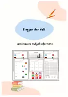 Vorschau - Arbeitsblätter - Flaggen der Welt - verschiedene Aufgabenformate (5 ABs) - Deckblatt
