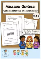 Vorschau - Arbeitsblätter - Mission Gefühle: Gefühlsdetektive im Innendienst / Klasse 1 & 2 / Soziales Lernen // kostenlos - Deckblatt