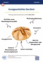 Vorschau - Arbeitsblätter - Kurzgeschichte „Das Brot" – Borchert | NEU: RSA 2027 | Analyse + Grammatik | Klasse 10 - Deckblatt
