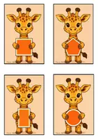 Vorschau - Bildkarten - Bildkarten Formen Giraffe - Seite 1