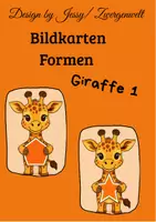 Vorschau - Bildkarten - Bildkarten Formen Giraffe 1 - Deckblatt