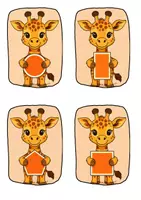 Vorschau - Bildkarten - Bildkarten Formen Giraffe 1 - Seite 1
