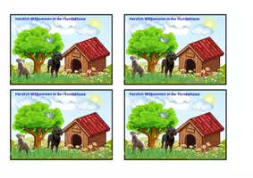Vorschau - Bildkarten - Herzlich Willkommen in der Hundeklasse - Seite 1