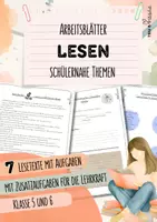 Vorschau - Arbeitsblätter - Lesen in der Mittelschule | 7 Lesetexte mit Aufgaben | schülernahe Themen | 5./6. Klasse - Deckblatt