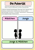 Vorschau - Arbeitsblätter - Die Pubertät - Deckblatt