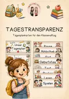 Vorschau - Arbeitsblätter - Tagestransparenz - Karten für den Schulalltag - Deckblatt