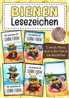 Vorschau - Anderer Materialtyp - Feriengrüße Biene Bienenklasse Lesezeichen Sommer - Deckblatt