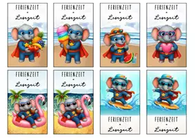 Vorschau - Anderer Materialtyp - Feriengrüße Elefant Elefantenklasse Lesezeichen Sommer - Seite 3