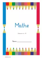 Vorschau - Arbeitsblätter - Mathe Zahlenraum bis 10 - Deckblatt