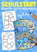 Vorschau - Arbeitsblätter - Schulstart Kennenlern-Buchstaben Kunstidee - Gestalte deinen bunten Anfangsbuchstaben - Deckblatt