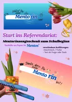 Vorschau - Mal- und Bastelvorlagen - Referendariat: Geschenk für die Mentorin - Deckblatt