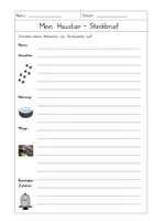 Vorschau - Arbeitsblätter - Haustiere / Tiere: Steckbrief Vorlage (Recherche) - Sachunterricht - Kl. 2/3 - Seite 1