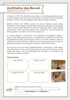 Vorschau - Arbeitsblätter - Architektur des Barock Text mit Übungsaufgaben und Merkblatt - Seite 1