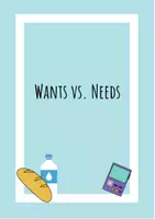 Vorschau - Arbeitsblätter - Wants and Needs - Deckblatt
