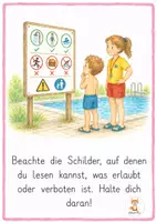 Vorschau - Bildkarten - Verhalten im Schwimmbad - Bildkarten - Seite 2