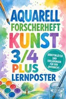 Vorschau - Arbeitsblätter - Aquarell Forscherheft Kunst 34 PLUS Lernposter - Deckblatt
