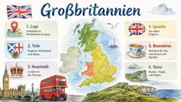 Vorschau - Arbeitsblätter - Arbeitsblatt "Großbritannien" + Onlineübung & MP3 + Mindmap + Infografik - Seite 3