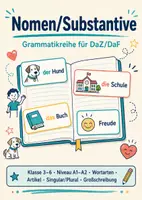 Vorschau - Arbeitsblätter - Nomen/Substantive erkennen, verstehen und richtig verwenden - Deckblatt