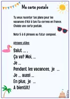 Vorschau - Arbeitsblätter - Ecire une carte postale - Postkarte aus Frankreich! - Seite 2