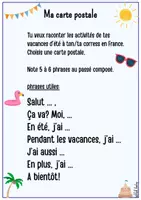 Vorschau - Arbeitsblätter - Ecire une carte postale - Postkarte aus Frankreich! - Seite 3