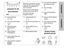 Vorschau - Mal- und Bastelvorlagen - Lesepass Sommerferien (Leporello) - Seite 3